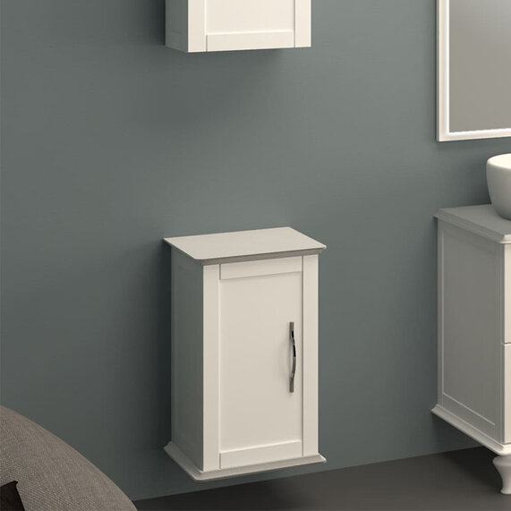 W340 x H590 - Baden Haus Tiffany Matt White Wall Cupboard