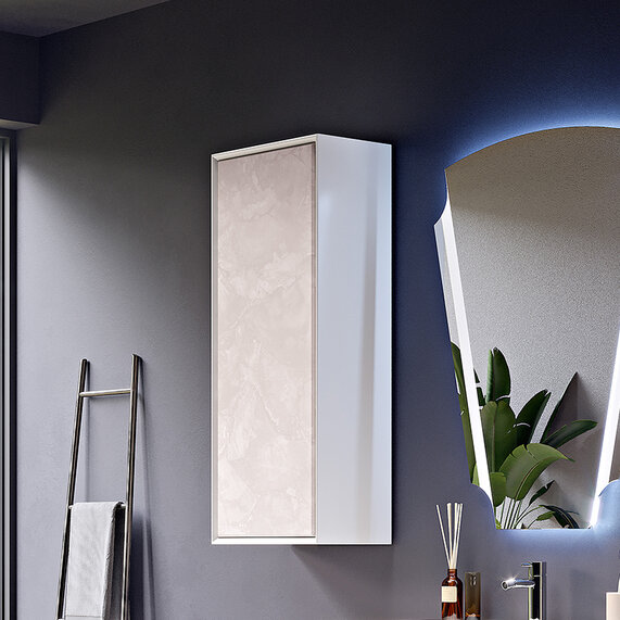 W400 x H1000 - Baden Haus Bellagio Light Onyx Wall Cupboard