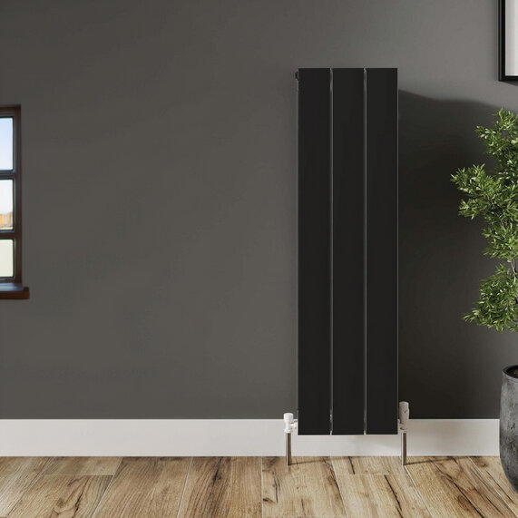 Barkah Black Aluminium Vertical Radiator