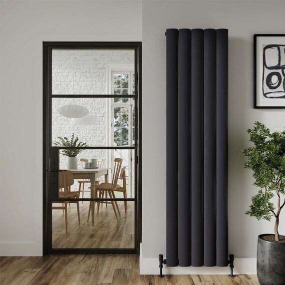 Ahtar Anthracite Aluminium Vertical Radiator