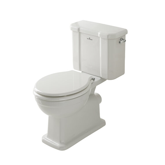 BC Designs Victrion Close Coupled Toilet with White Seat