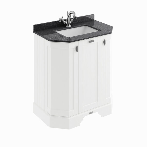 BC Designs Victrion 750 Nimbus White Traditional Vanity Unit with Marble Top