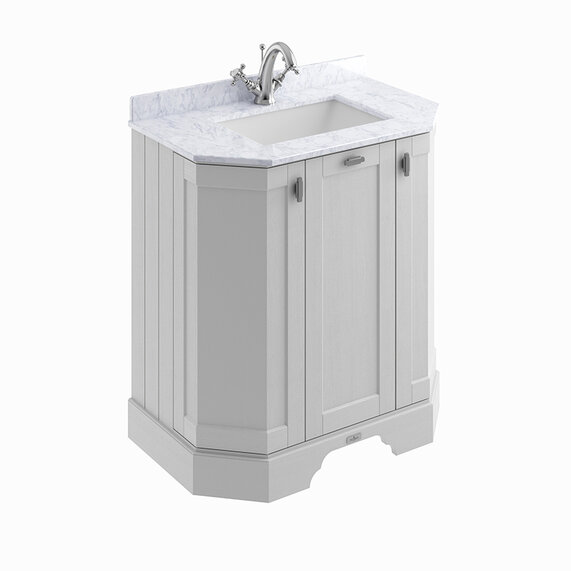 BC Designs Victrion 750 Earls Grey Traditional Vanity Unit with Marble Top