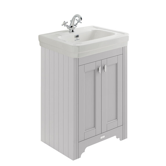 BC Designs Victrion 640 Earls Grey Traditional Vanity Unit with Marble Top