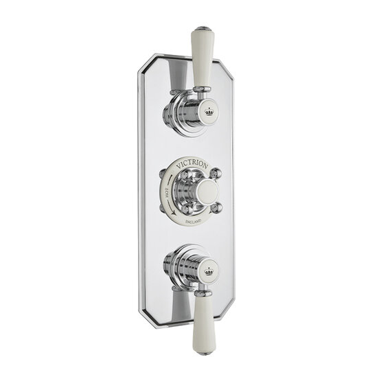 BC Designs Victrion Chrome Concealed Shower Valve Two Outlets