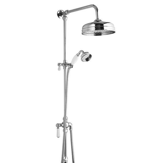 BC Designs Victrion Chrome Rigid Riser Shower Kit with Head
