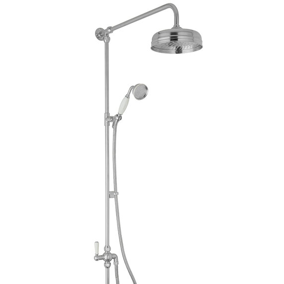 BC Designs Victrion Brushed Chrome Rigid Riser Shower Kit with Head