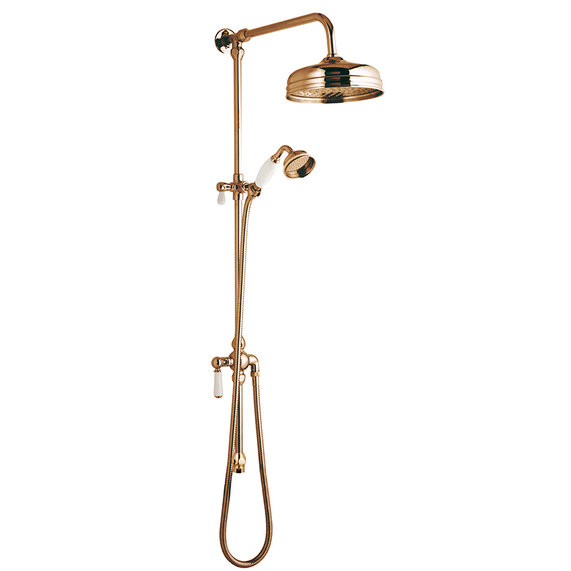 BC Designs Victrion Copper Rigid Riser Shower Kit with Head