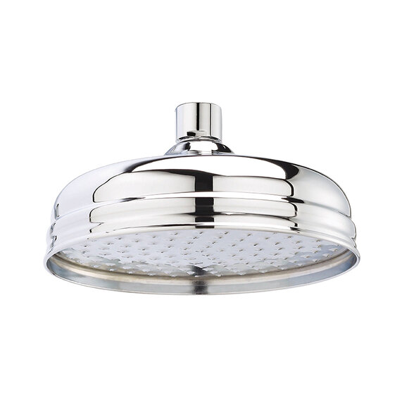 BC Designs Victrion Chrome 8 Inch Shower Head | Ceiling or Wall Mounted