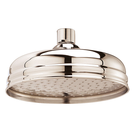 BC Designs Victrion Nickel 8 Inch Shower Head | Ceiling or Wall Mounted