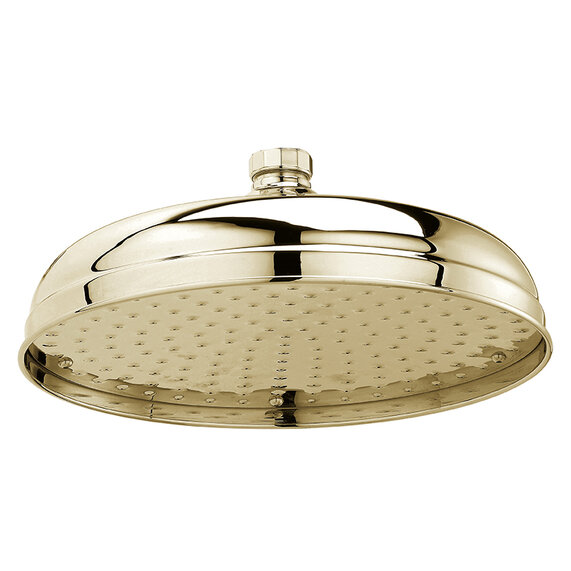 BC Designs Victrion Gold 12 Inch Shower Head | Ceiling or Wall Mounted