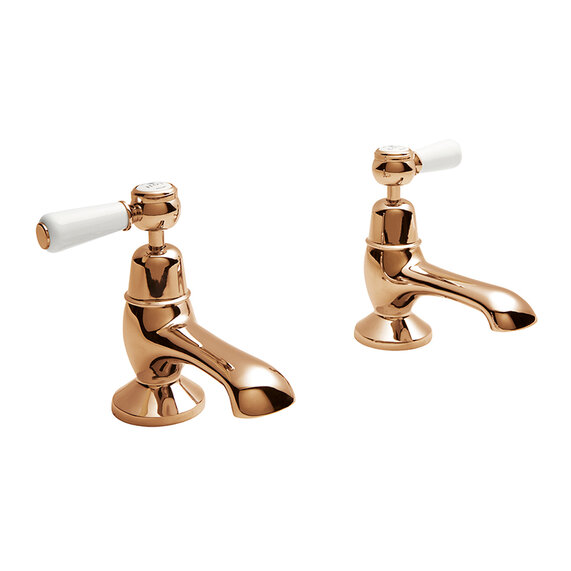 BC Designs Victrion Copper Lever Bath Pillar Taps