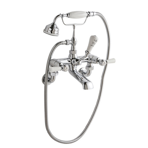 BC Designs Victrion Chrome Lever Wall Mounted Bath Shower Mixer Tap
