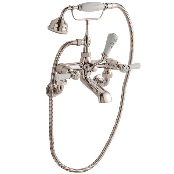 BC Designs Victrion Nickel Lever Wall Mounted Bath Shower Mixer Tap