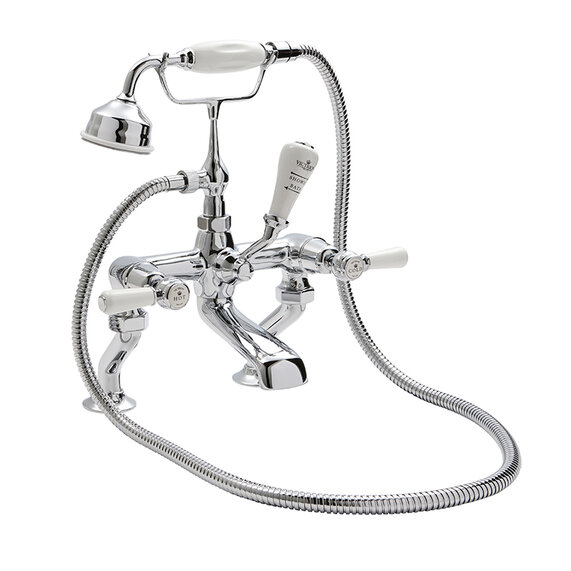 BC Designs Victrion Chrome Lever Deck Mounted Bath Shower Mixer Tap
