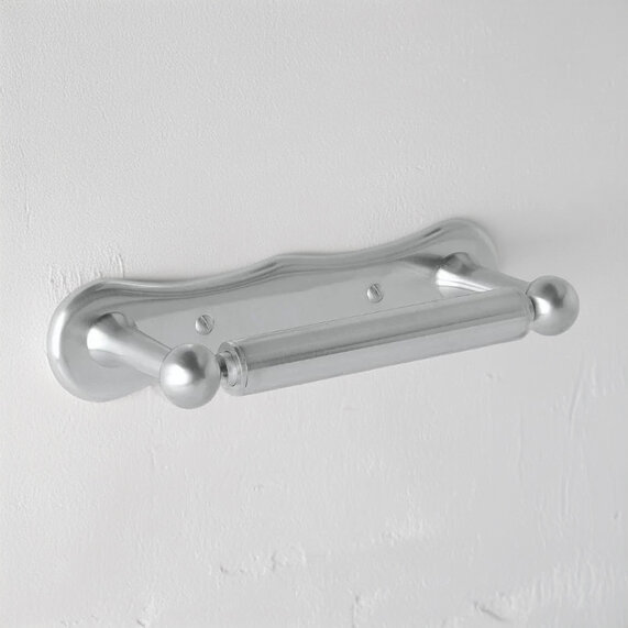 BC Designs Victrion Traditional Brushed Chrome Toilet Roll Holder