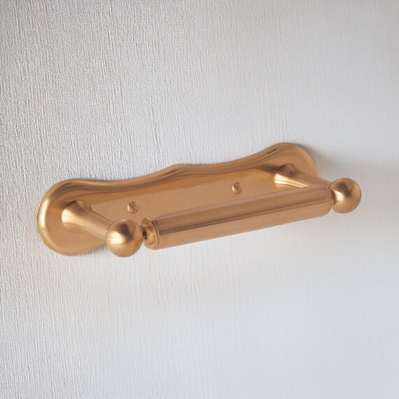 BC Designs Victrion Traditional Brushed Copper Toilet Roll Holder