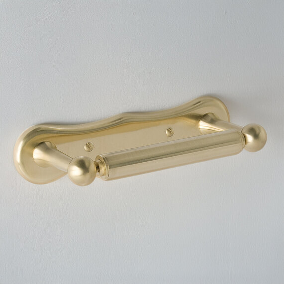 BC Designs Victrion Traditional Brushed Gold Toilet Roll Holder
