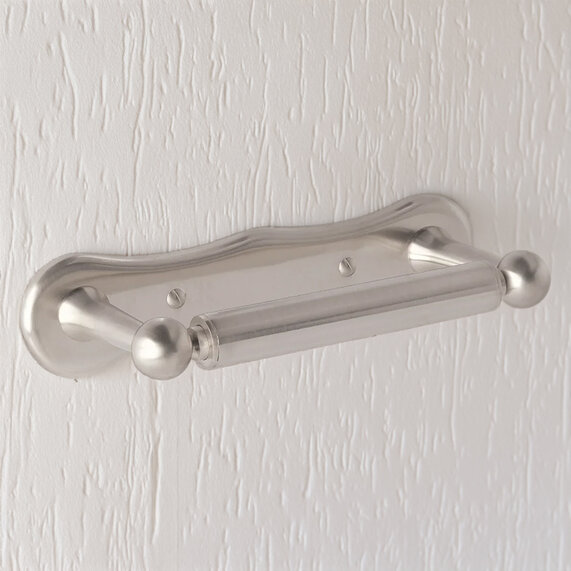 BC Designs Victrion Traditional Brushed Nickel Toilet Roll Holder