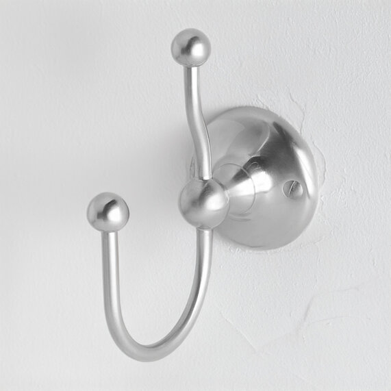 BC Designs Victrion Brushed Chrome Double Robe Hook