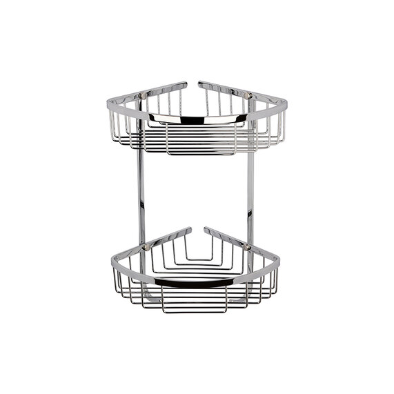 BC Designs Victrion Chrome Double Corner Shower Basket