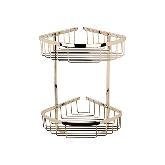 BC Designs Victrion Gold Double corner Shower Basket