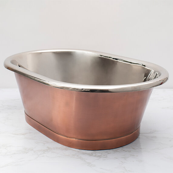 530mm Traditional Countertop Sink in Copper and Nickel by BC Designs