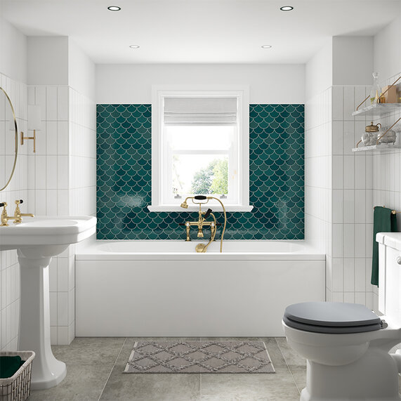 BC Designs Lambert 1700 White Double-ended Bath