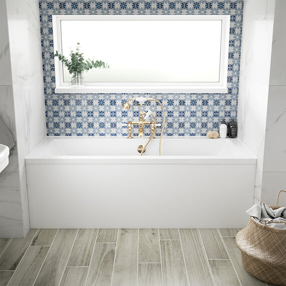 BC Designs Durham 1700 White Double-ended Bath