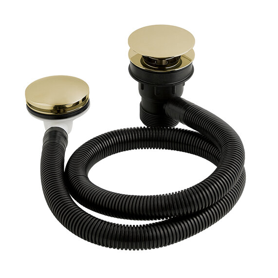 Pushdown Bath Waste & Overflow in Gold