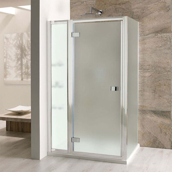 Volente Hinged Shower Enclosure 1000mm with Frosted Glass