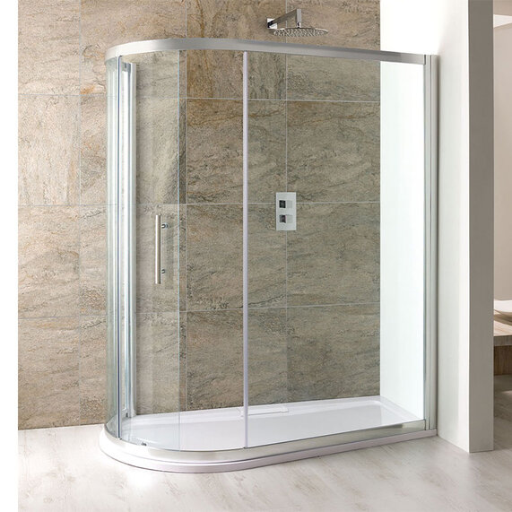 Volente Spacesaver Offset Quadrant 1650 x 912/700 with Optional Left Hand Tray