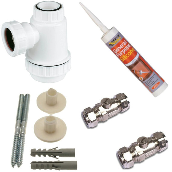 Installation Pack for Basins (Chrome Bottle Trap)