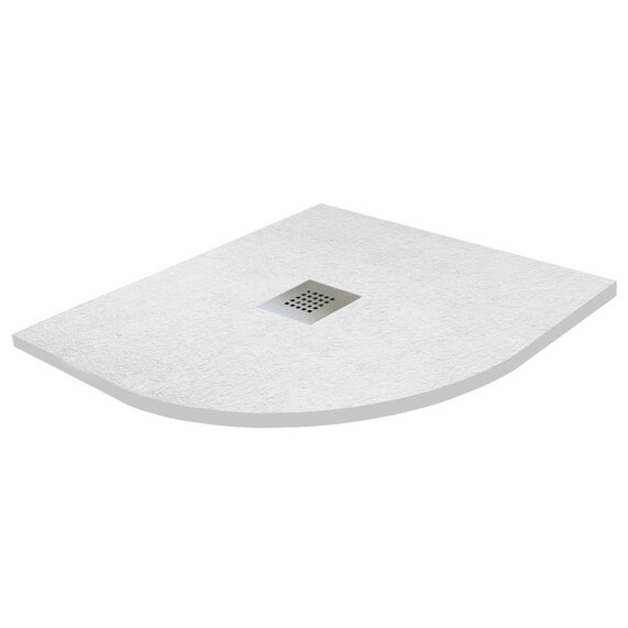 900 x 900mm | White Quadrant Slate Effect Slim Tray