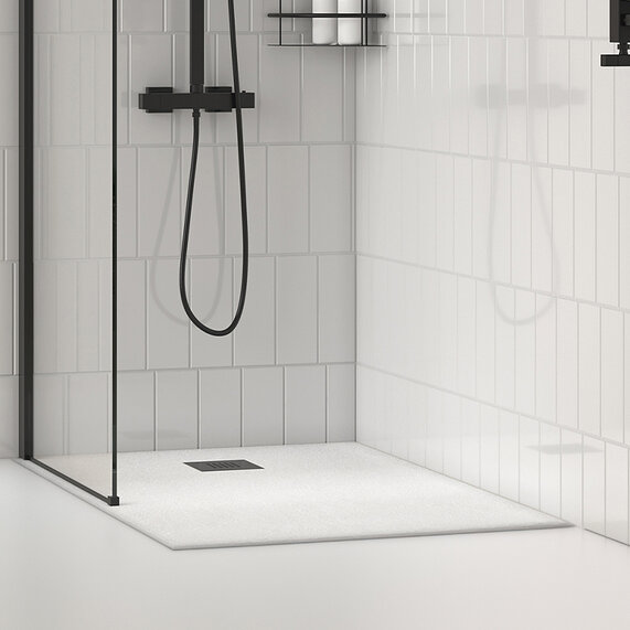1000 x 800mm | White Slate Tray | 26mm Slimline Rectangular