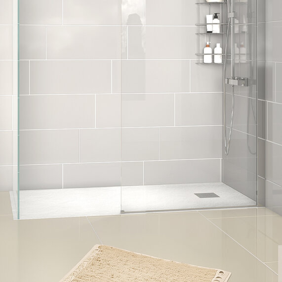 1400mm | White Rectangular Slate Tray | 26mm Low Profile