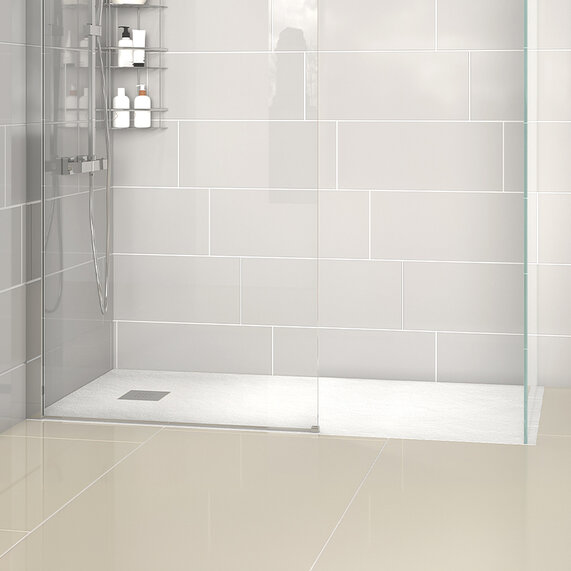1600mm | White Slate Tray | 26mm Slimline Rectangular