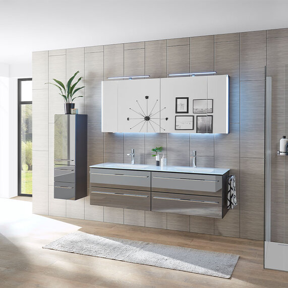 Pelipal Leonardo 1700mm Double Sink Vanity Unit with Drawers