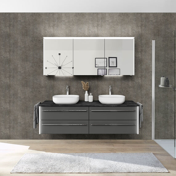 Pelipal Leonardo 1740mm Double Sink Vanity Unit with Countertop