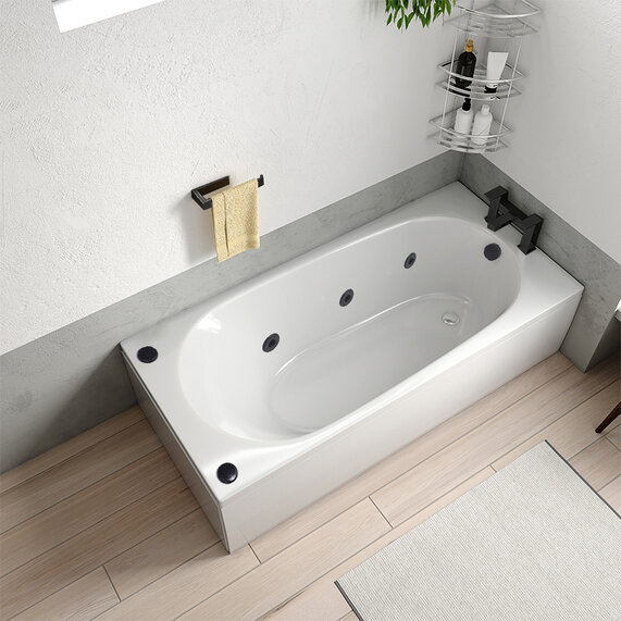 1500 x 700 - Spa Bath with Black Jets- Mercury
