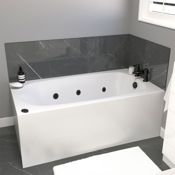 1300 x 700 - Petite Hot Tub Bath with Black Jets