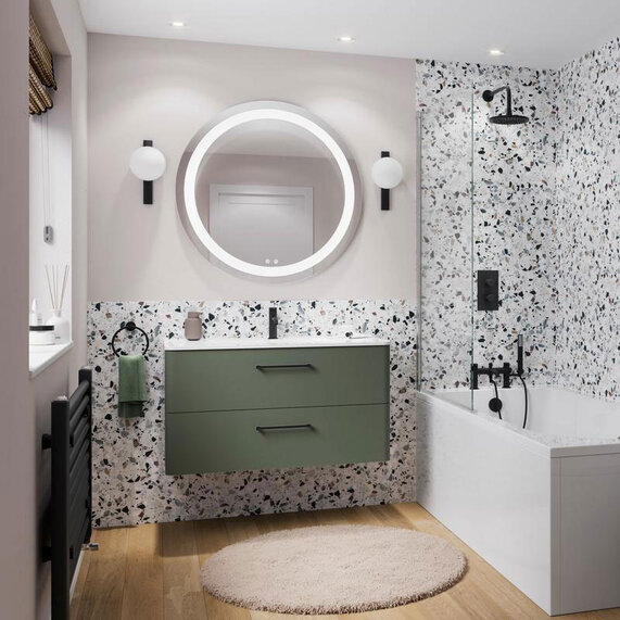 Britton Camberwell 1000mm Green Floating Basin Drawer Unit