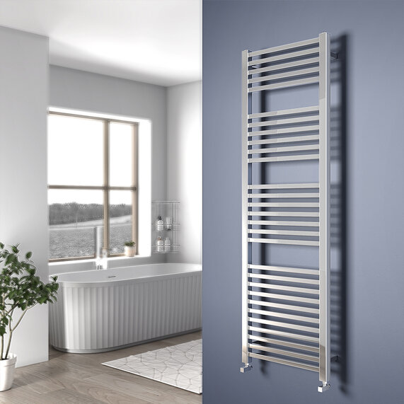 1600 x 500mm - Chrome Heated Vertical Towel Rail | Slade