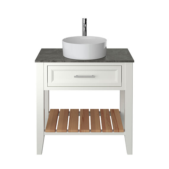 800mm Chantilly White Washstand Vanity Unit with Worktop - Heritage Broughton
