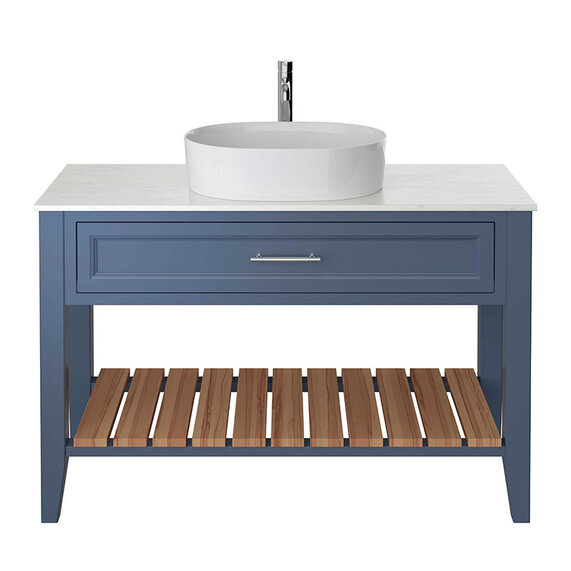 1200mm Maritime Blue Vanity Unit with Sink and Worktop - Heritage Broughton