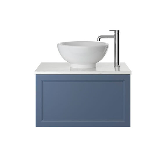 700mm Maritime Blue Vanity Unit with Worktop and Round Sink - Heritage Caversham