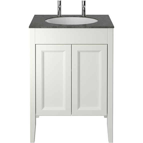 600mm Chantilly White Freestanding Traditional Vanity Unit with Legs, Heritage Caversham