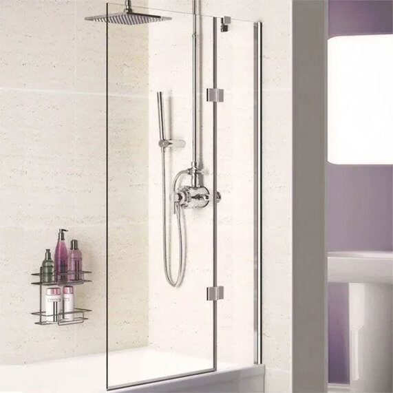 1500 x 900mm - Right Hand Bath Screen - Coastline Hinged