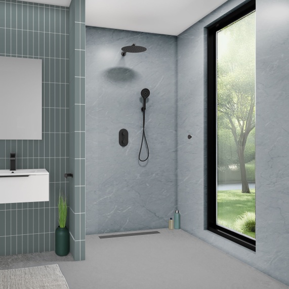 Grey Bonito - Shower Wet Wall by Perform Panel - Various Sizes, Square Edge or Tongue & Groove