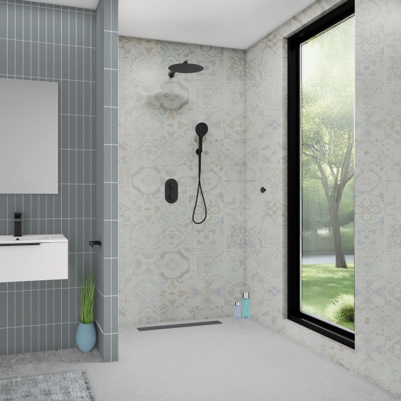 Lisbon - Shower Wet Wall by Perform Panel - Various Sizes, Straight Edge or Nu-Lock